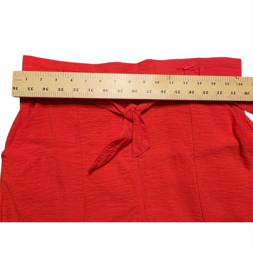 Maurices Linen Blend Tie-Belt Women's Shorts Sz LG Coastal Beach - Picture 5 of 6